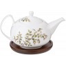 Чайник lefard "березки" 930 мл на дерев. подставке (85-2020)
