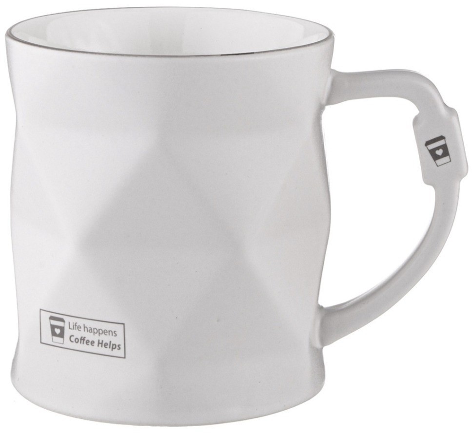 Кружка "break time" 390 мл белая LEFARD (260-984)