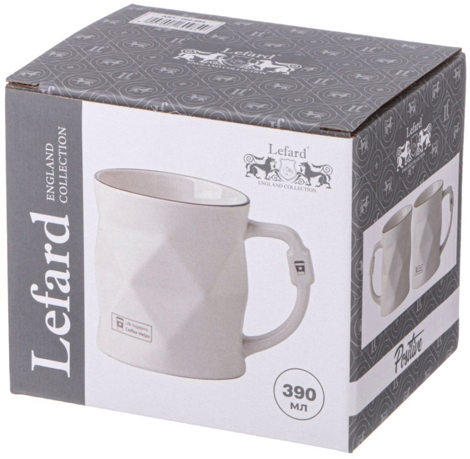 Кружка "break time" 390 мл белая LEFARD (260-984)