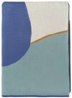 Плед из хлопка с авторским принтом синего цвета из коллекции freak fruit, 130х180 см (76785)