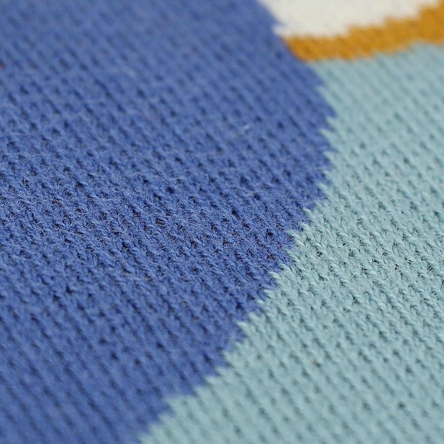 Плед из хлопка с авторским принтом синего цвета из коллекции freak fruit, 130х180 см (76785)