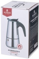 Кофеварка гейзерная &quot;монблан&quot;, 300 мл на 6 чашек Agness (944-010)