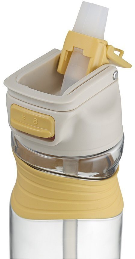 Бутылка для воды slow sip, 450 мл, желтая (74671)