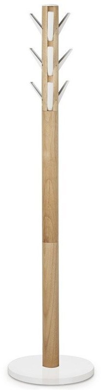 Вешалка напольная flapper, 169 см, белая/дерево (43306)