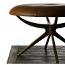 Пуф E334, 90, сталь, кожа, Antique brass, ROOMERS FURNITURE