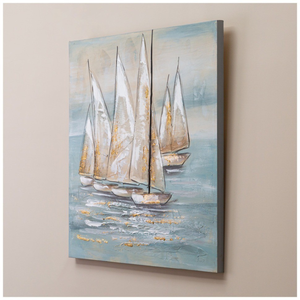 Картина "парусники" 80х80х3 см Bronco (534-216)