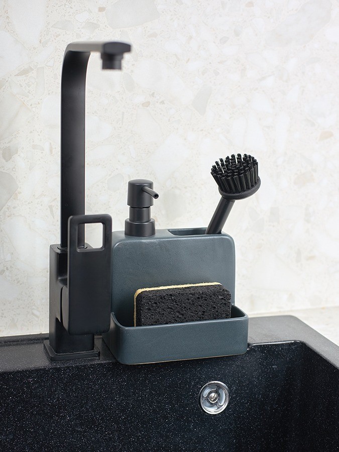 Набор губок для посуды из целлюлозы и кокосового волокна eco sponge, черные, 6 шт. (78839)