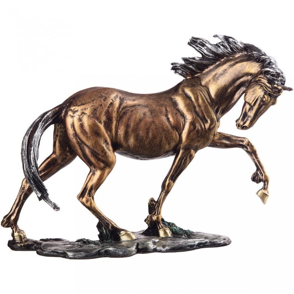Фигурка декоративна "конь" 35*27 см цвет: бронза ИП Шихмурадов (169-263)