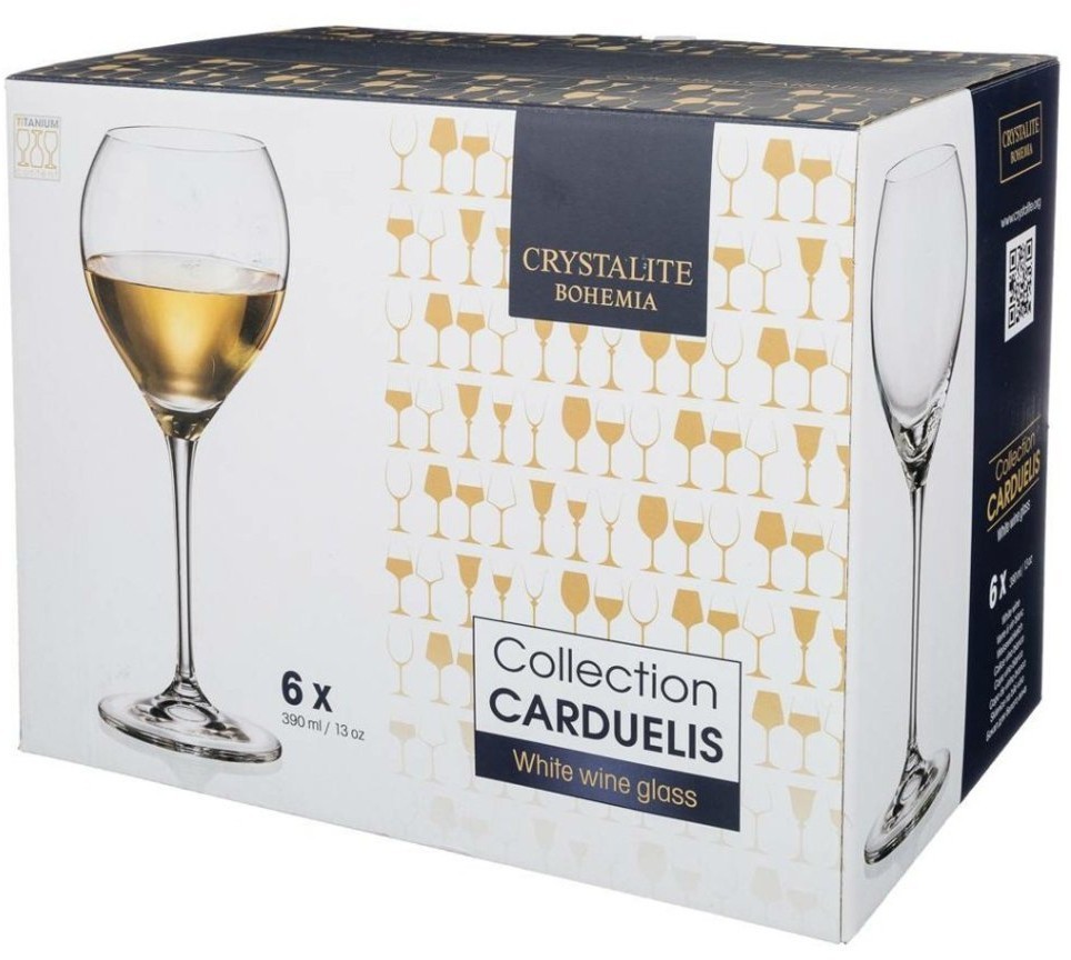 Набор бокалов для вина из 6 шт. "cecilia/carduelis" 390 мл высота=22,5 см Crystal Bohemia (669-244)