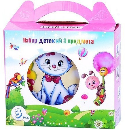 Детский набор посуды Котенок LORAINE (25473)