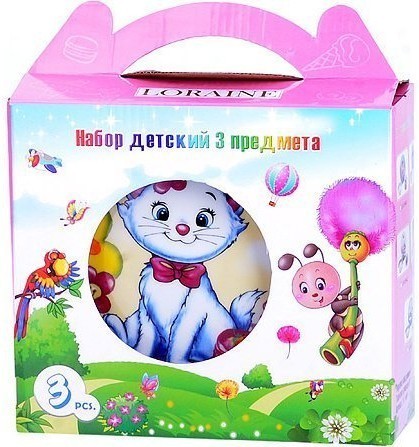 Детский набор посуды Котенок LORAINE (25473)