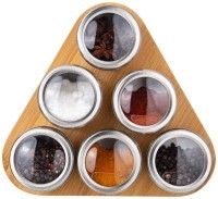 Набор для специй agness 6 пр. на подставке, 22,5х20,5х6,5см (912-049)