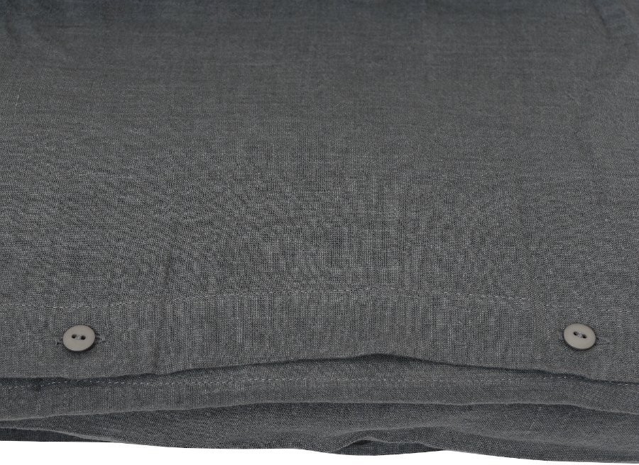Пододеяльник изо льна темно-серого цвета essential, 150х200 см (63316)