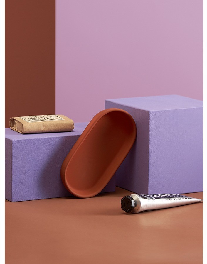 Подставка для ванных принадлежностей flow, терракотовая (78504)