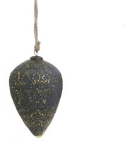 Новогодняя игрушка GV-19B, стекло, grey/gold, ROOMERS FURNITURE