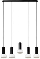 Светильник подвесной каскадный fungus, D15х25 см, 5 плафонов, белый/черный (77492)