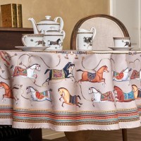 Скатерть овальная &quot;passage&quot;160х220см ,капучино, 100% хлопок,твил, пропитка Lefard (850-760-41)