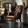 Кресло Эдвард C0061-1D/#B11, Кожа, Vintage cigar, ROOMERS FURNITURE