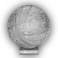 Волейбольный мяч серебро с кристаллами Swarovski (2117)