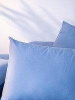 Набор наволочек из премиального сатина джинсово-синего цвета из коллекции essential, 70х70 см (79827)