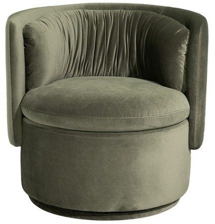 Кресло поворотное велюр зеленый 76*72*71см (TT-00014343)
