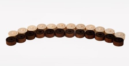Шашки деревянные в пакете с картонным поле (Орлов) (32483)
