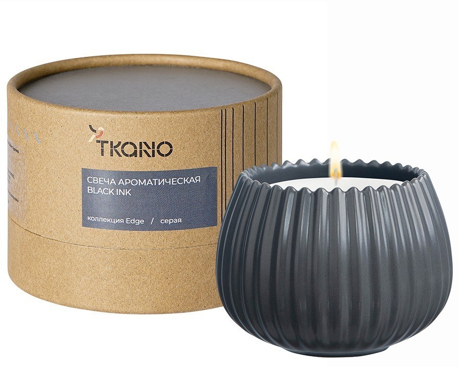 Свеча ароматическая black ink из коллекции edge, серый, 30 ч (75636)