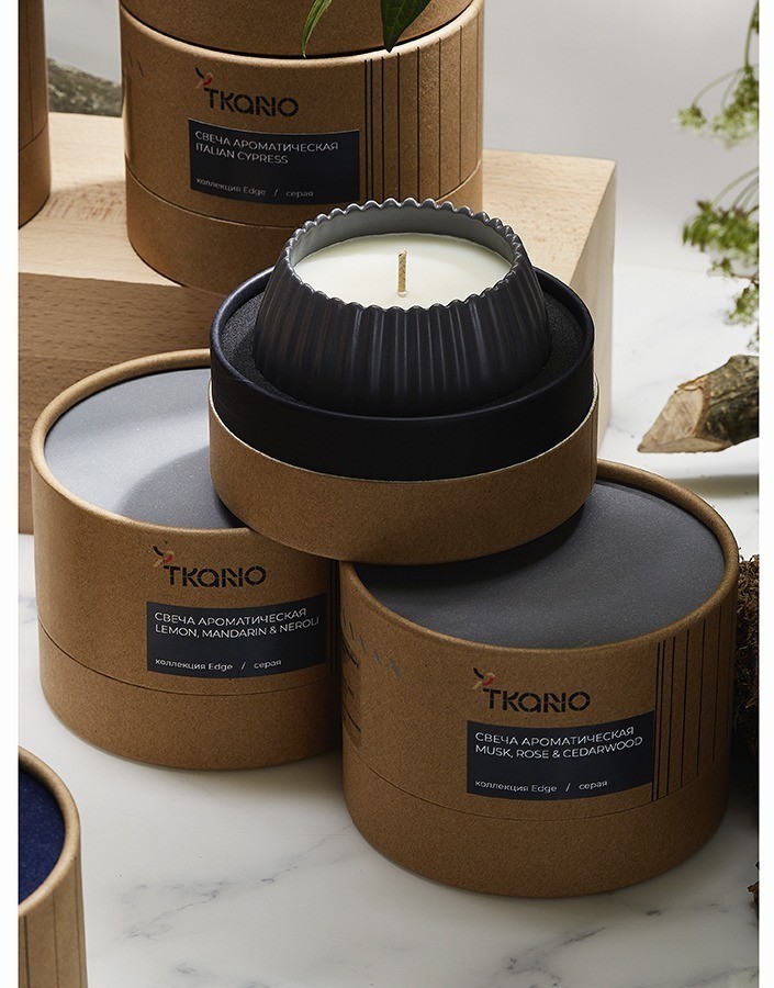 Свеча ароматическая black ink из коллекции edge, серый, 30 ч (75636)