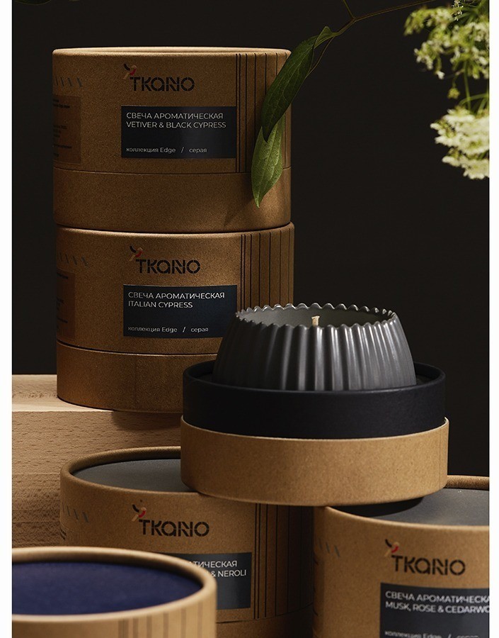 Свеча ароматическая black ink из коллекции edge, серый, 30 ч (75636)