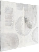 Панно декоративное с ручной росписью by feel, 100х100 см, черно-белое (76483)