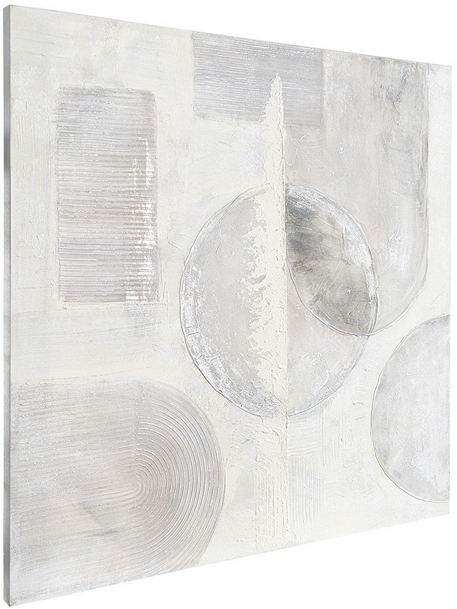 Панно декоративное с ручной росписью by feel, 100х100 см, черно-белое (76483)