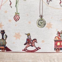 Скатерть  140х300 cm овальная, "щелкунчик" цвет: бежевый, tm lefard, полиэстер 100% (986-002-29)