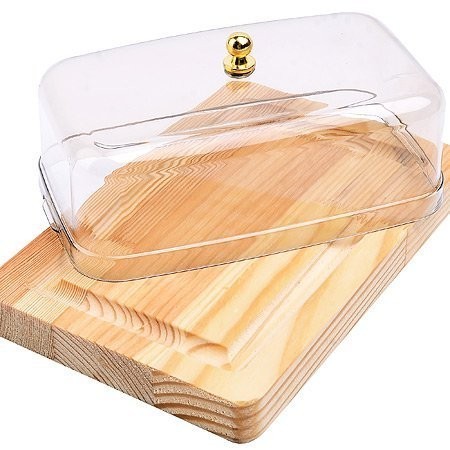 Масленка бамбук с пластик.крышкой МВ (30668-1)