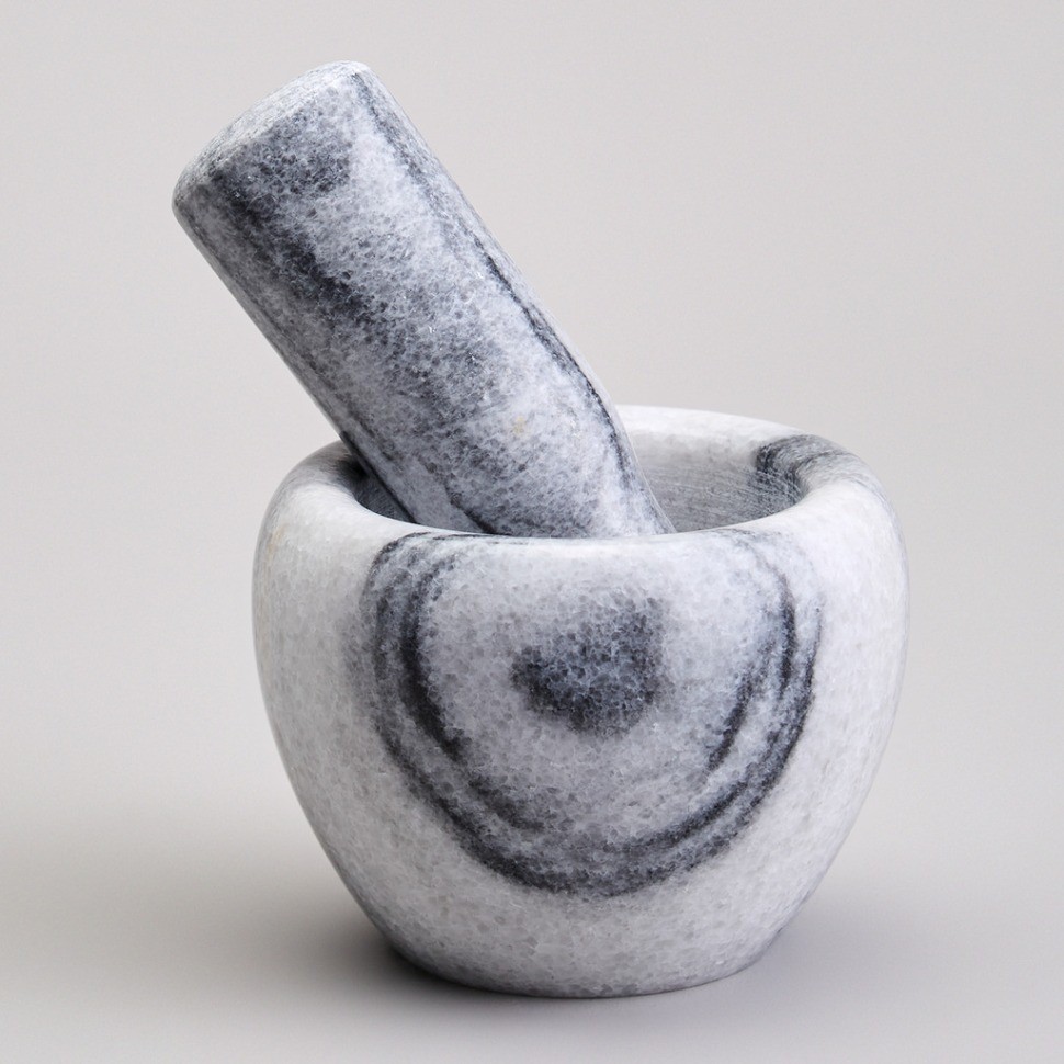 Ступка agness с пестиком диаметр=10 см высота=8 см (925-131)