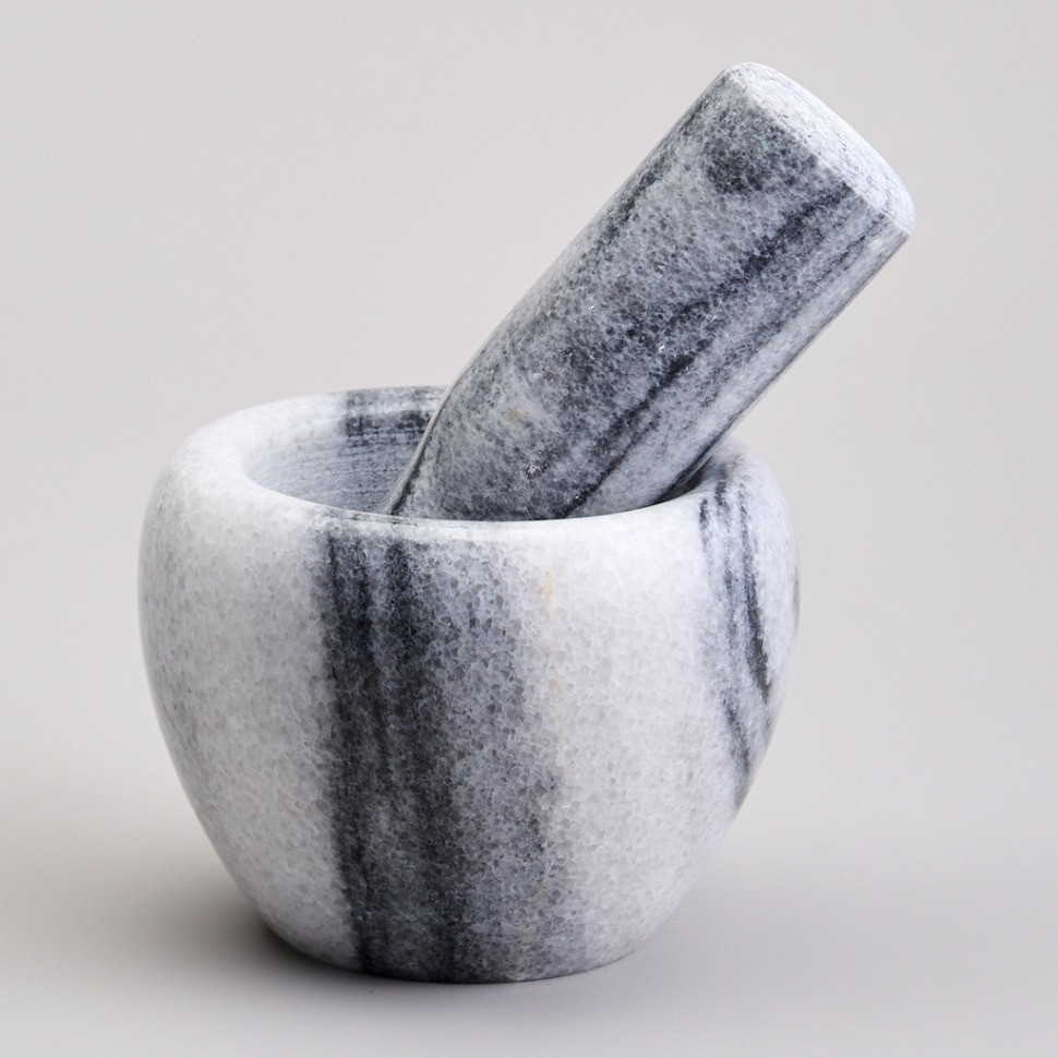 Ступка agness с пестиком диаметр=10 см высота=8 см (925-131)