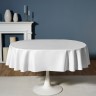 Скатерть  140х180 cm овальная, "феерия. серебро", цвет: белый, tm lefard, полиэстер 100% (986-004-27)