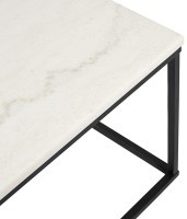 Столик журнальный mayen, 90х40 см, белый/черный (76062)