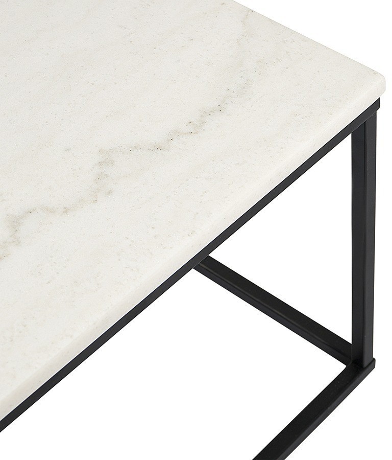 Столик журнальный mayen, 90х40 см, белый/черный (76062)