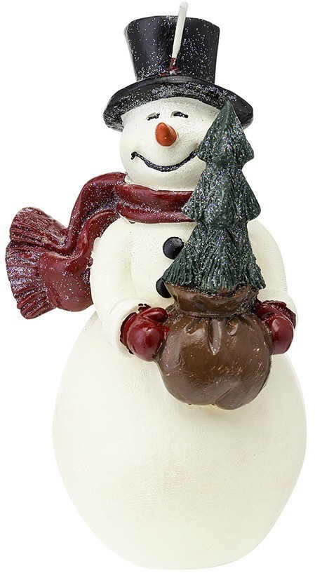Свеча декоративная festive snowman из коллекции new year essential, 15 см (78353)