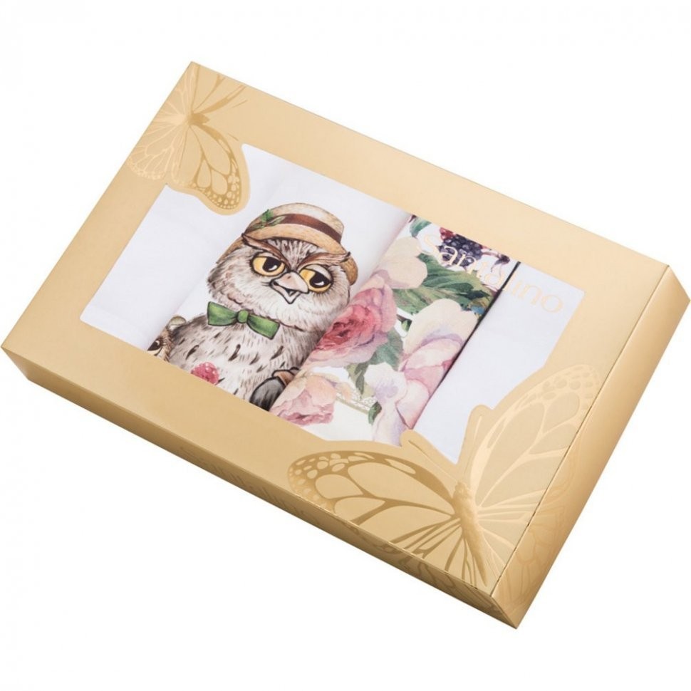 Набор салфеток из 4-х шт  "совушки.винтаж",40х40см, 100% хлопок,твил SANTALINO (850-727-84)