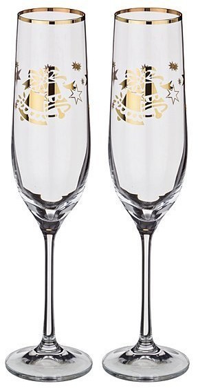 Набор бокалов для шампанского из 2 шт. 190 мл. высота=24 см. Bohemia Crystal (674-272)