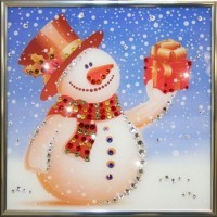 Картина Подарочек с кристаллами Swarovski (1244)