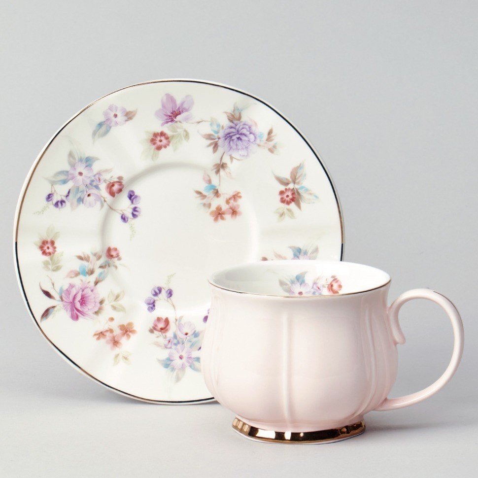 Чайный набор lefard "времена года" на 6 пер. 12 пр. 250 мл розовый (42-566)