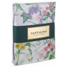 Кпб 1,5 сп "флёр",хлопок 100%,белый+сиреневый,под150х215 -1шт., пр 180х220 -1шт., нав 70х70х5-2шт SANTALINO (985-225)