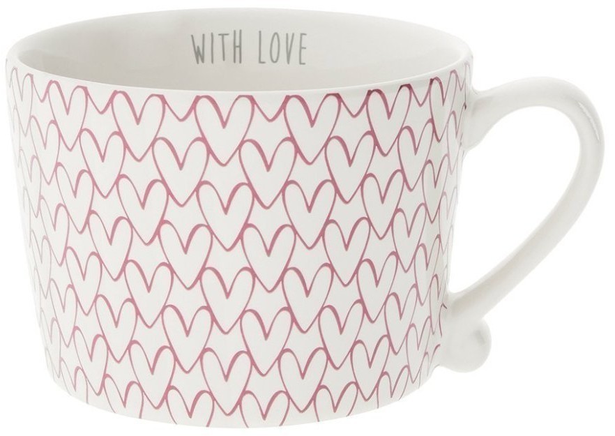 Bastion Collections Кружка White Нeart Pattern Red RJ/CUP 015 RED