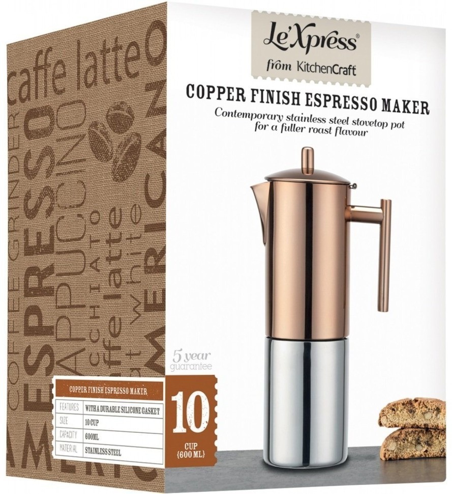 Kitchen Craft Гейзерная кофеварка Le’Xpress 600 мл KCLXCOF10CUP