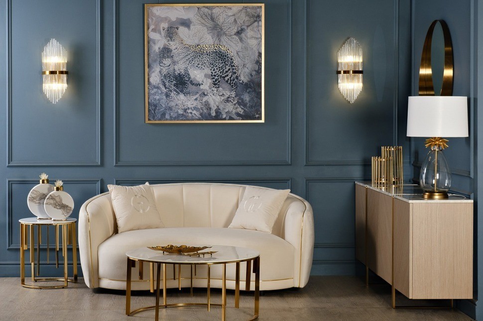 Диван двухместный бежевый 187*106*79см (TT-00012648)