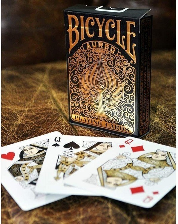 Карты "Bicycle Standard Index Aureo Black" (47027)