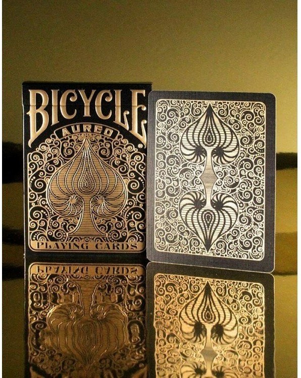 Карты "Bicycle Standard Index Aureo Black" (47027)