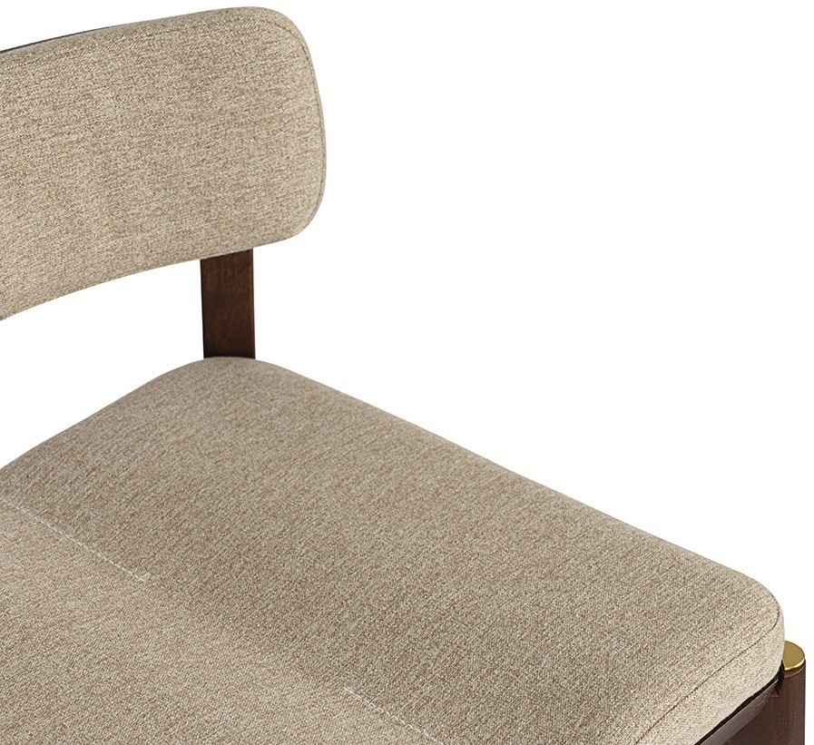 Стул барный aska, рогожка, орех/экрю (77806)